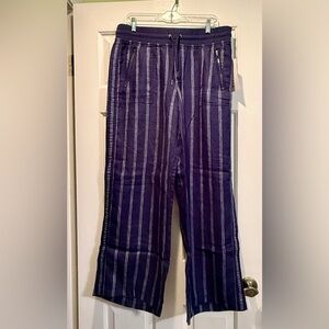 NWT Athleta Cabo Wide Leg Linen Pants